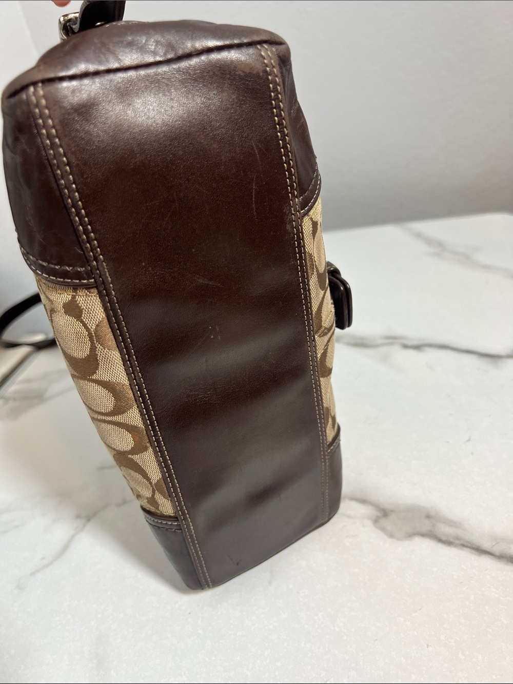 Coach Vintage Hamptons Signature Buckle Flap Shoulder Bag F12641 - Picture 5 of 7
